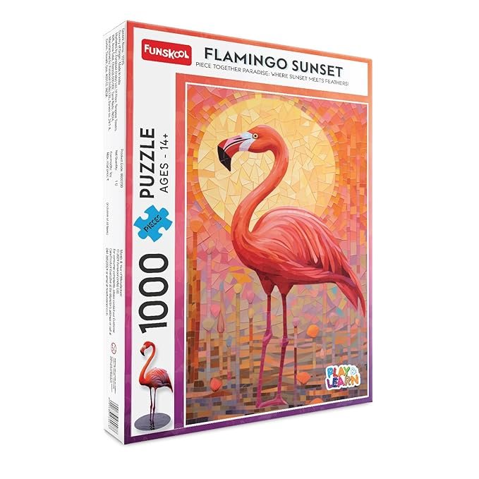 Flamingo Sunset 1000 Pcs Puzzle – Engaging Brain-Boosting Activity (14+ Years)