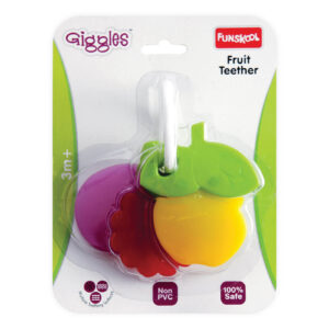 Fruit Teether Rattle – Soft Chewable Sensory Toy for Babies (3+ Months)