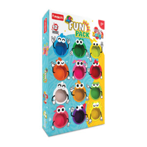 Fundough Fun Pack – 12 Colorful Dough Tubs for Creative Play (3+ Years)