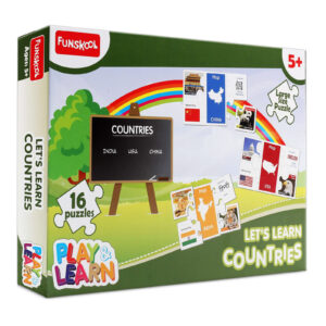 Let’s Learn Countries Puzzle – 16 Piece Educational World Learning Puzzle (5+ Years)