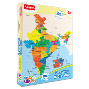 Let’s Learn India Map Puzzle – 104 Piece Educational Geography Puzzle for Kids (6+ Years)