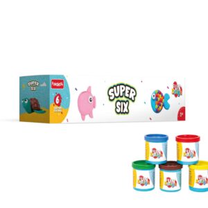 Fundough Super Six Pack – 6 Colorful Dough Tubs for Creative Play (3+ Years)